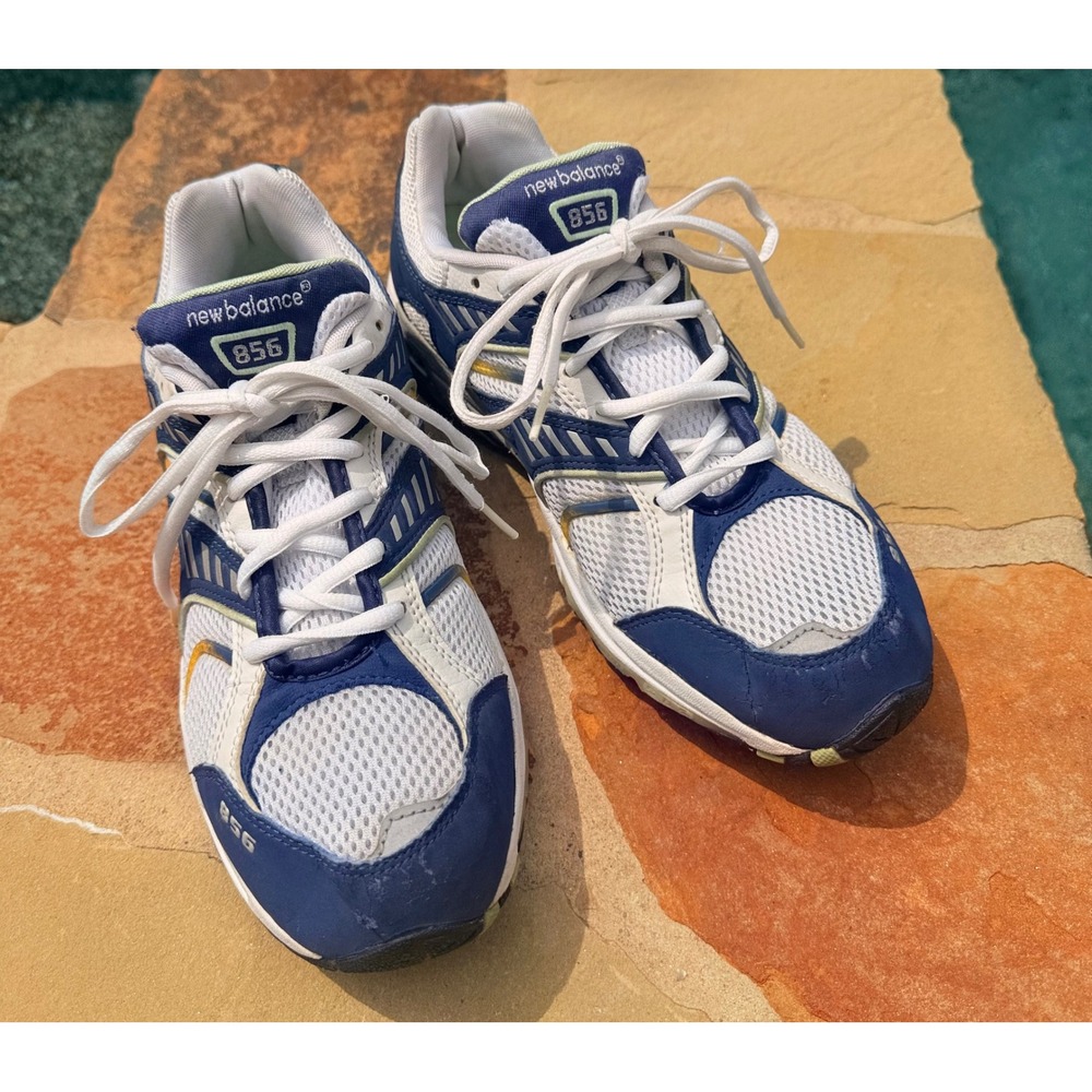 New Balance 856 Walking Shoes Women's 10 D‎ Blue White Rollbar Stability W856WB
